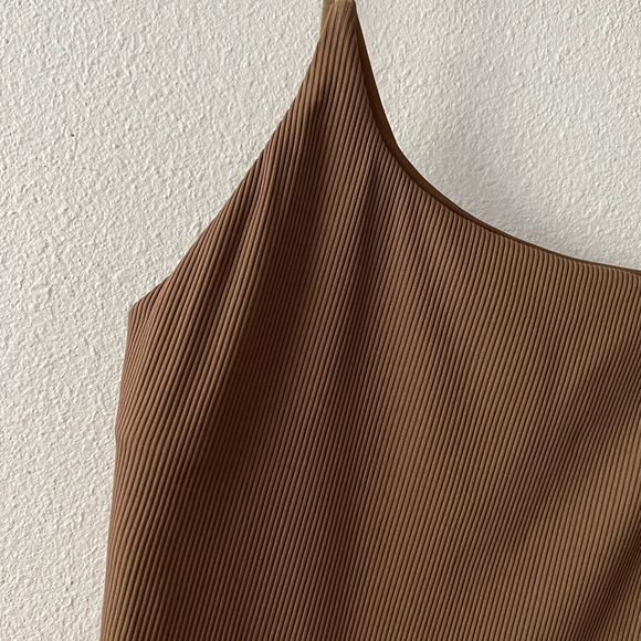 {Zara} Brand New Brown Ribbed One Piece. - Picture 5 of 9